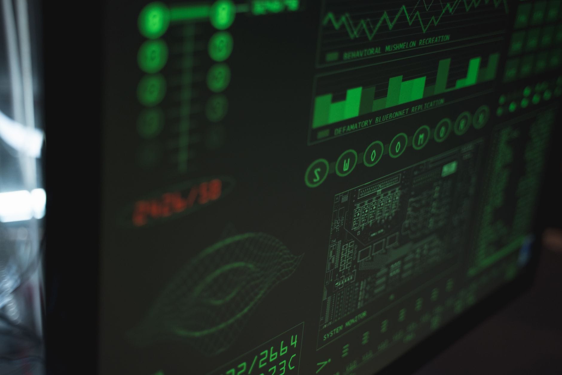 Sztuczna inteligencja w SOC: jak systemy XDR i SIEM z AI zmieniają reagowanie na incydenty Monitor z zielonym interfejsem cyberbezpieczeństwa i ochrony danych